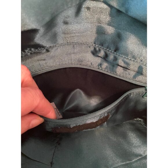 Jessica McClintock Faux Snakeskin Clutch Purse Magnetic Snap Shoulder Strap - Picture 7 of 11